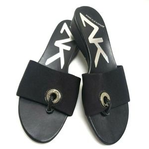 Ann Klein Slip on Flip Flop Flats Slide Sandals